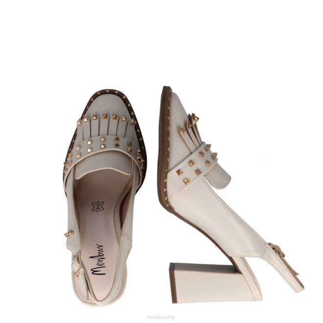 Menbur kvinnor vit oleandra mellan och låga klackar 608J5878