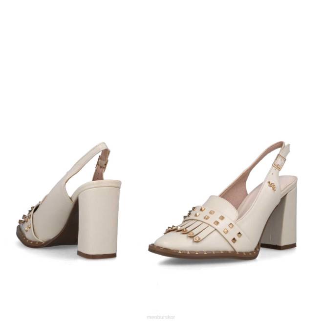 Menbur kvinnor vit oleandra mellan och låga klackar 608J5878