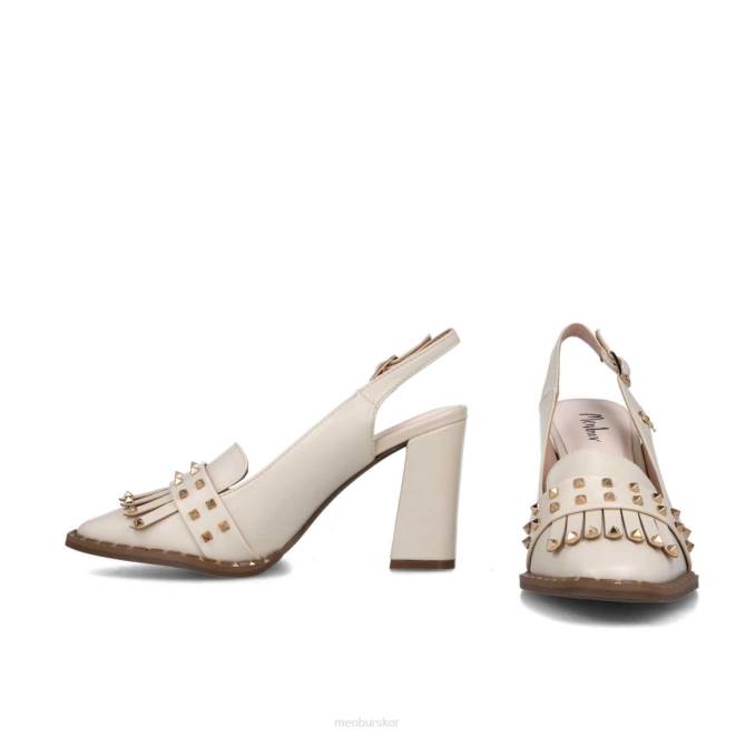 Menbur kvinnor vit oleandra mellan och låga klackar 608J5878