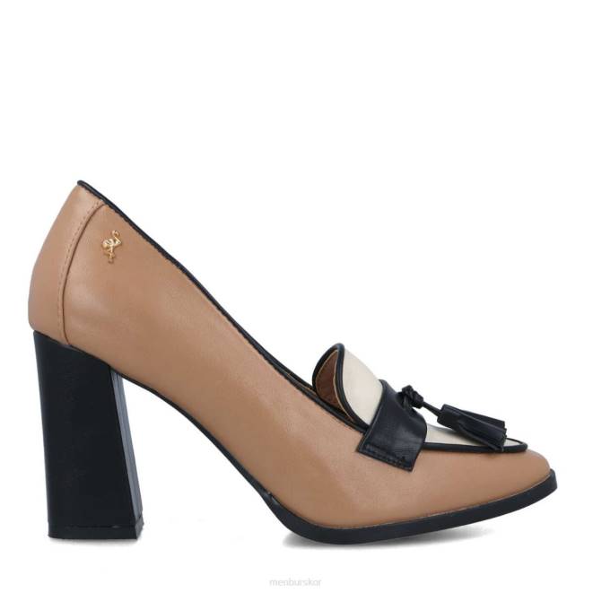 Menbur kvinnor vit vinca mellan och låga klackar 608J5875