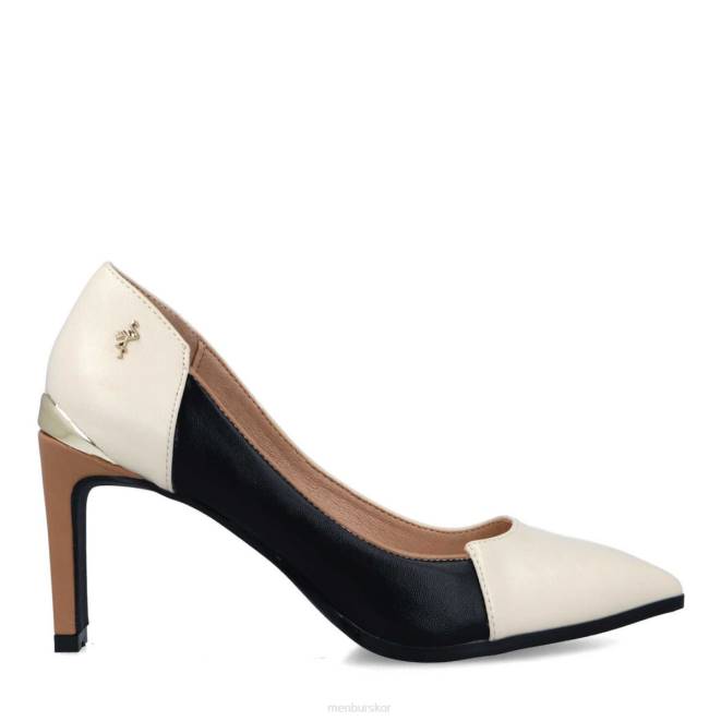 Menbur kvinnor vit vinca mellan och låga klackar 608J5883