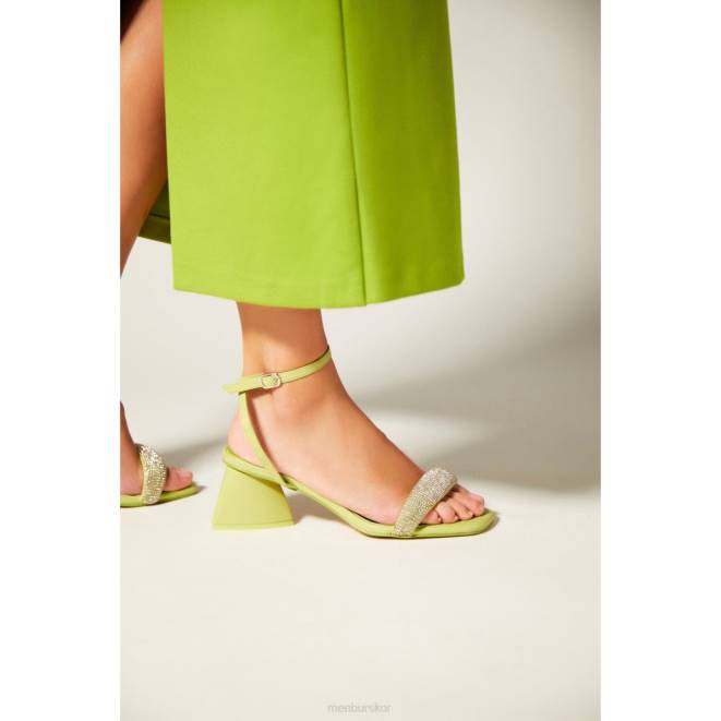 Menbur kvinnor grön lodjur sandaler 608J2759