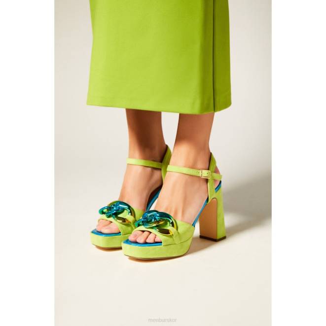 Menbur kvinnor grön reticuli sandaler 608J2622