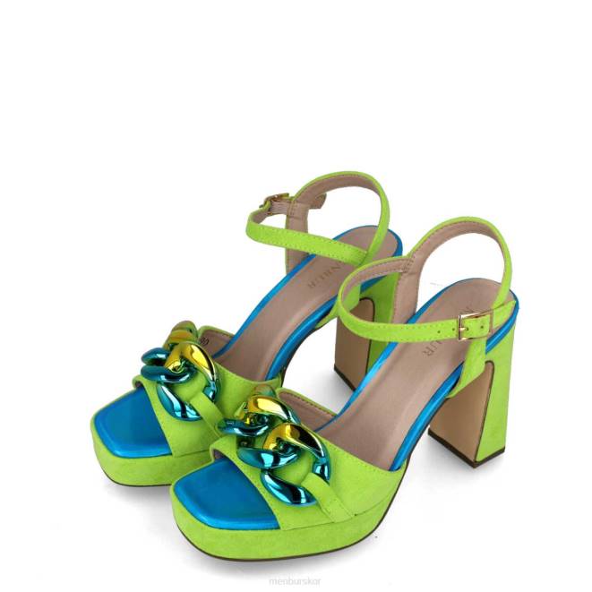 Menbur kvinnor grön reticuli sandaler 608J2622