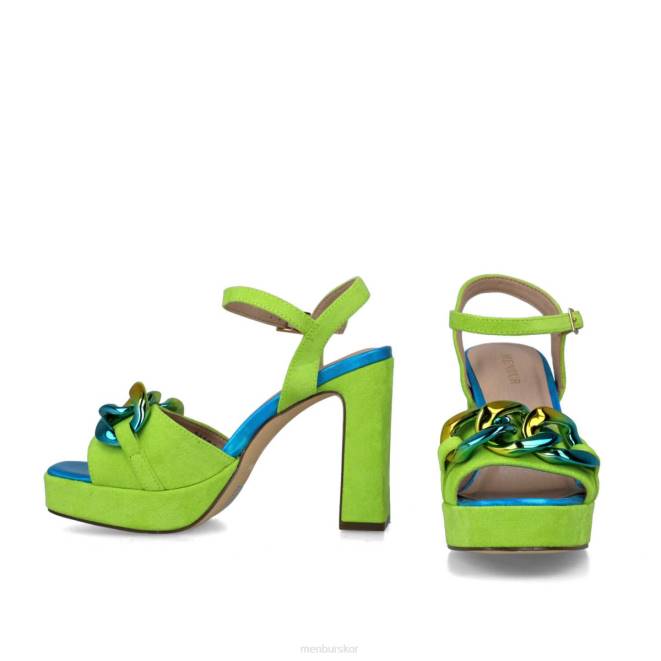 Menbur kvinnor grön reticuli sandaler 608J2622