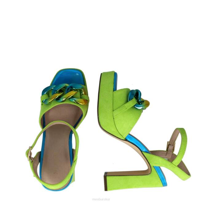 Menbur kvinnor grön reticuli sandaler 608J2622