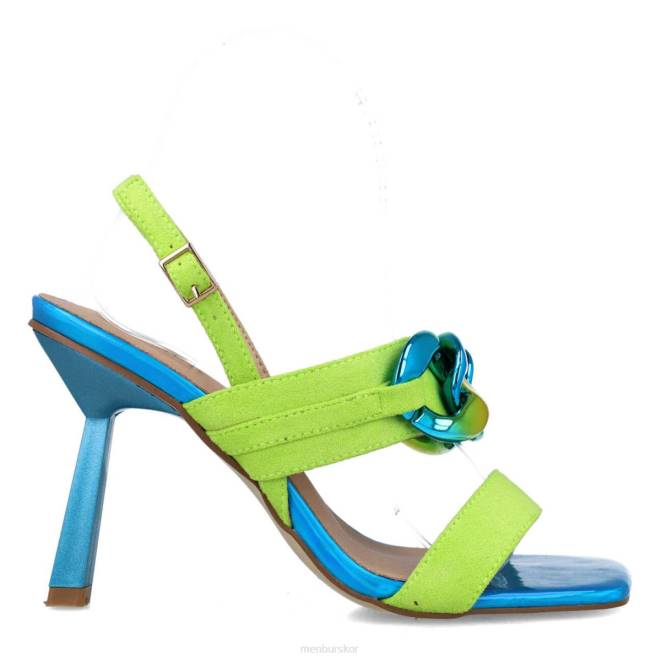 Menbur kvinnor grön reticuli sandaler 608J2894