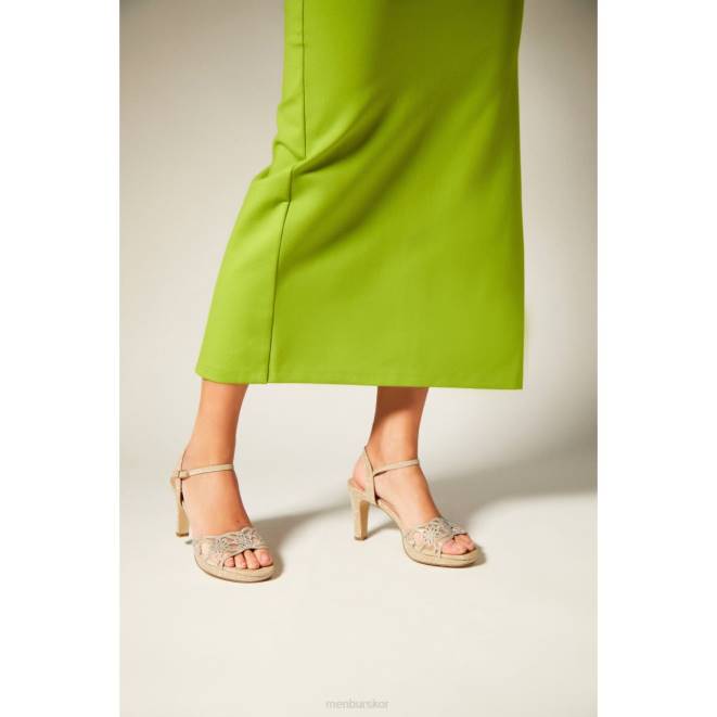 Menbur kvinnor guld apus sandaler 608J2548