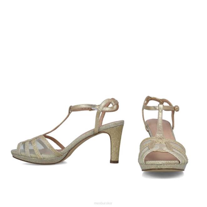 Menbur kvinnor guld koma berenices sandaler 608J2542