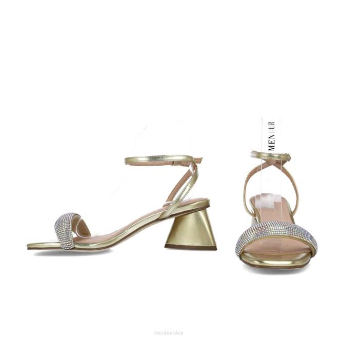 Menbur kvinnor guld lyra sandaler 608J2828