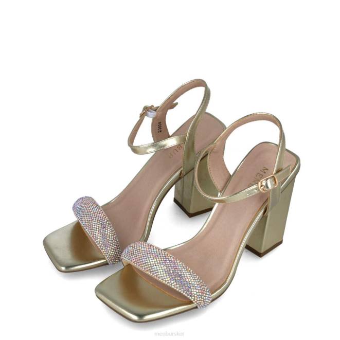 Menbur kvinnor guld lyra sandaler 608J35