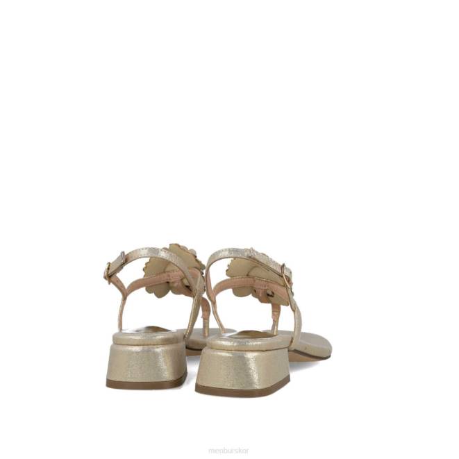 Menbur kvinnor guld retikulum sandaler 608J55