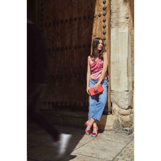 Menbur kvinnor korall reticuli sandaler 608J2585