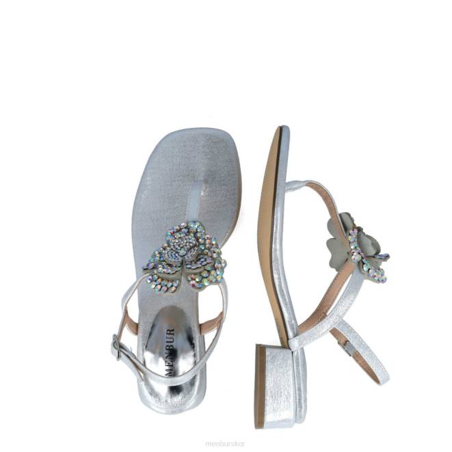 Menbur kvinnor silver retikulum sandaler 608J2654