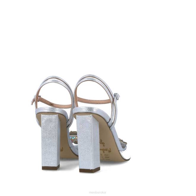 Menbur kvinnor silver retikulum sandaler 608J2867