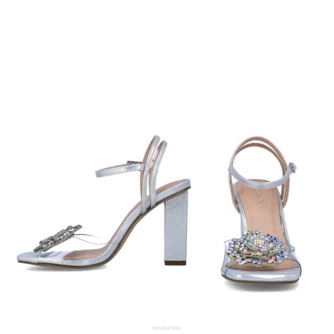 Menbur kvinnor silver retikulum sandaler 608J2867