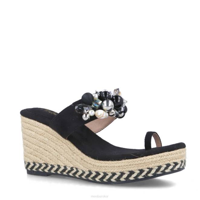 Menbur kvinnor svart elektra sandaler 608J165