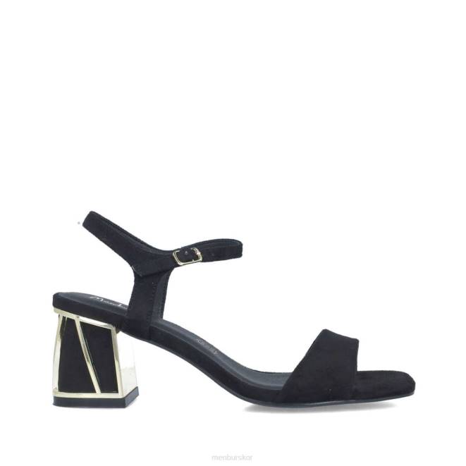 Menbur kvinnor svart equuleus sandaler 608J2801