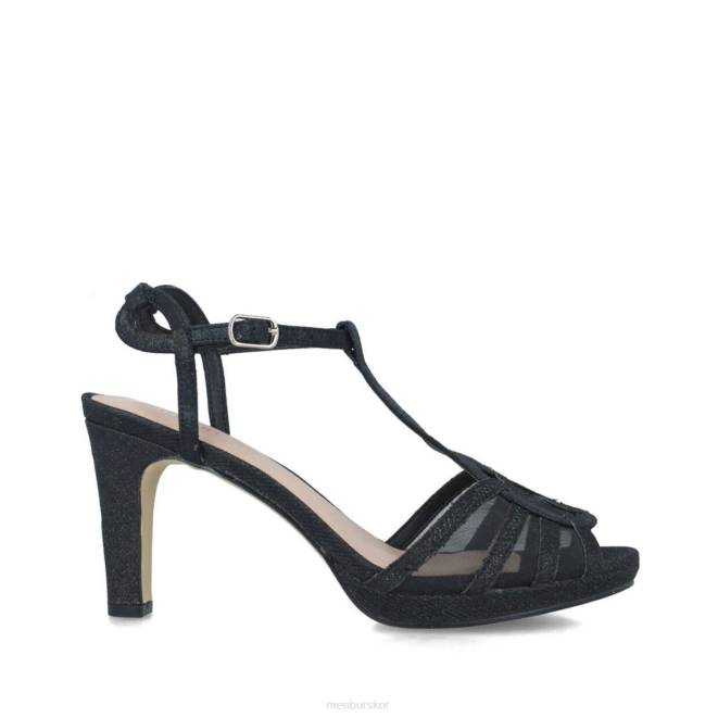 Menbur kvinnor svart koma berenices sandaler 608J13