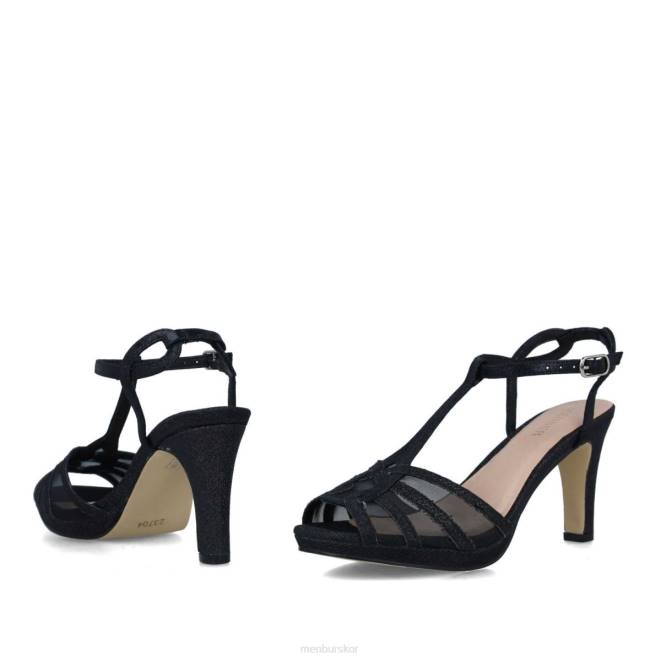 Menbur kvinnor svart koma berenices sandaler 608J13