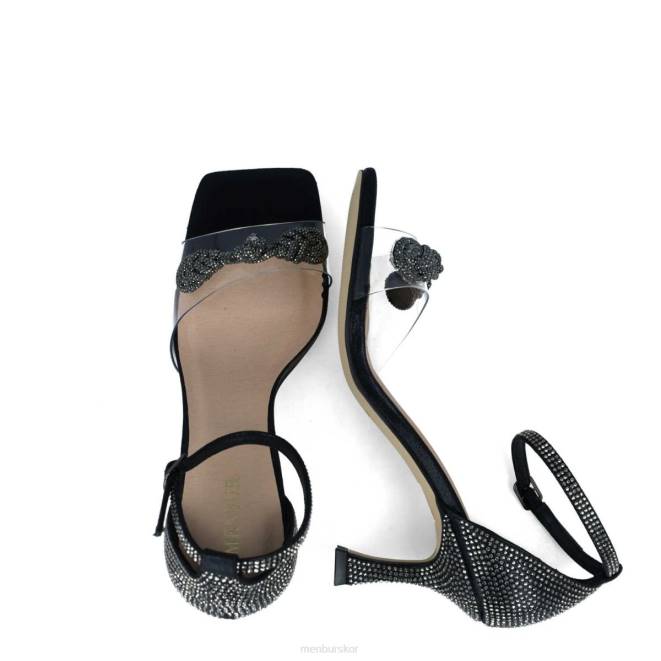 Menbur kvinnor svart perseus sandaler 608J2786