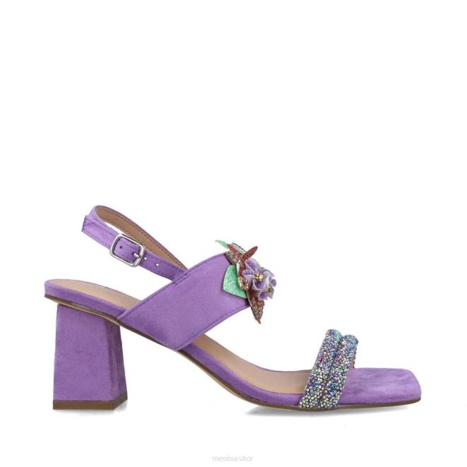 Menbur kvinnor violett påfågel sandaler 608J2820