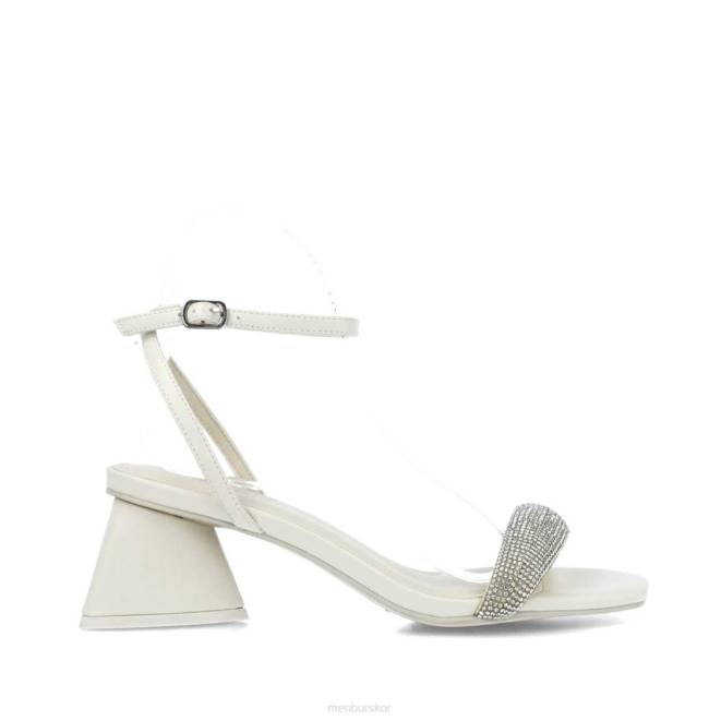 Menbur kvinnor vit lodjur sandaler 608J2758