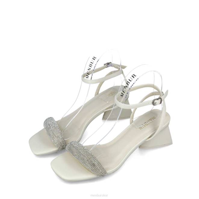 Menbur kvinnor vit lodjur sandaler 608J2758