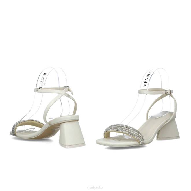 Menbur kvinnor vit lodjur sandaler 608J2758