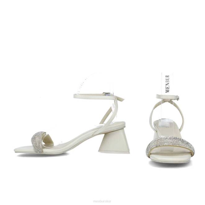 Menbur kvinnor vit lodjur sandaler 608J2758