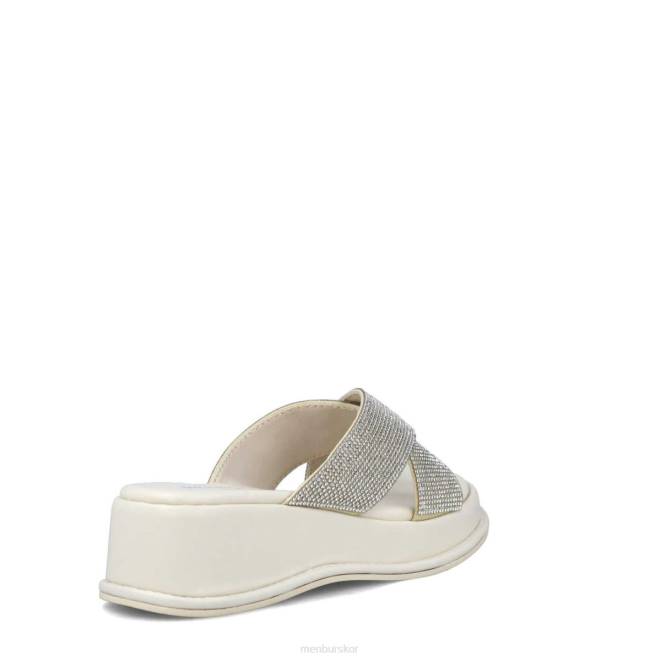 Menbur kvinnor vit lodjur sandaler 608J2930