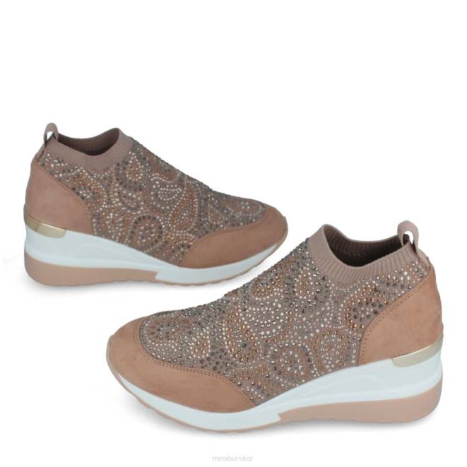 Menbur kvinnor beige birandola sneakers 608J634