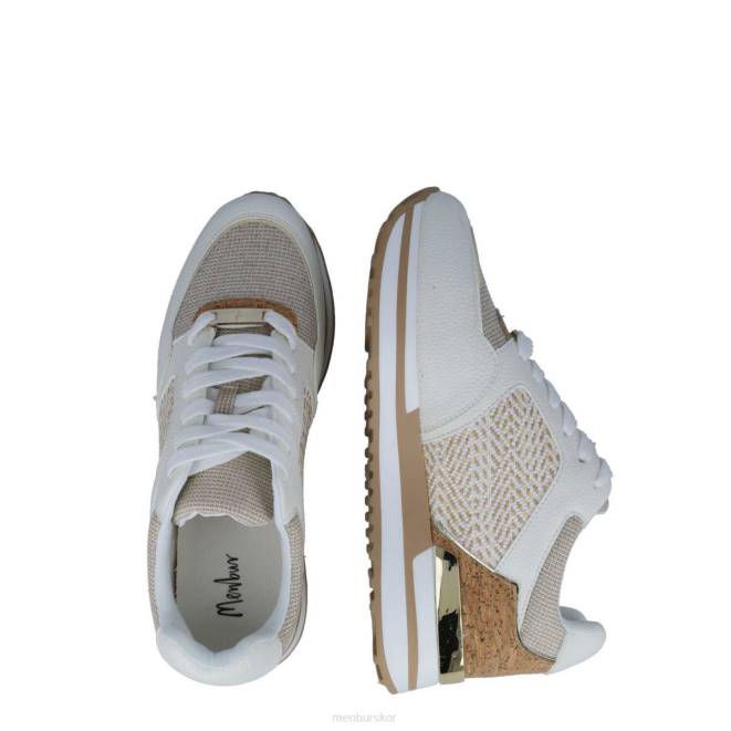 Menbur kvinnor beige hestia sneakers 608J686