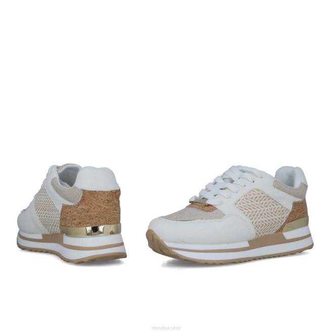 Menbur kvinnor beige hestia sneakers 608J686