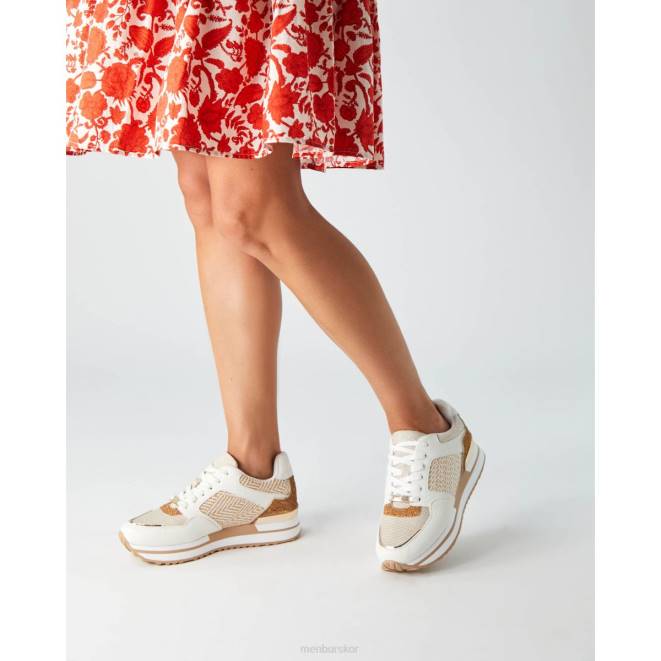 Menbur kvinnor beige hestia sneakers 608J686