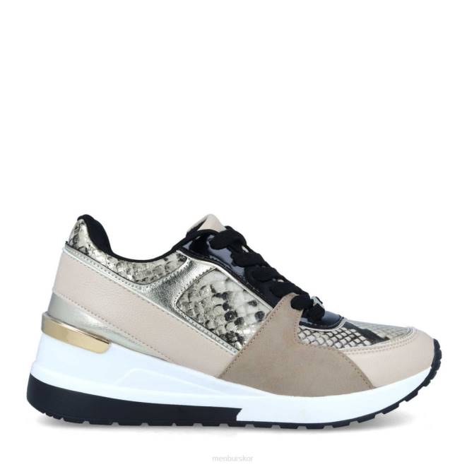 Menbur kvinnor beige pietra sneakers 608J656
