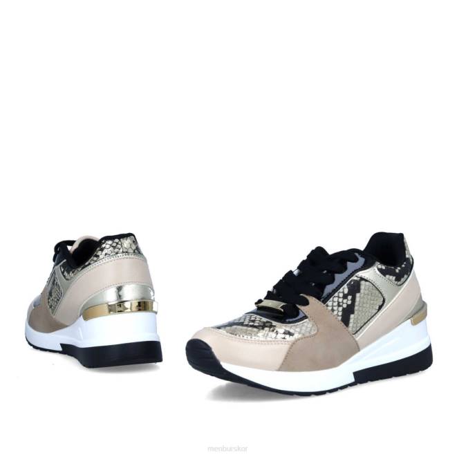 Menbur kvinnor beige pietra sneakers 608J656