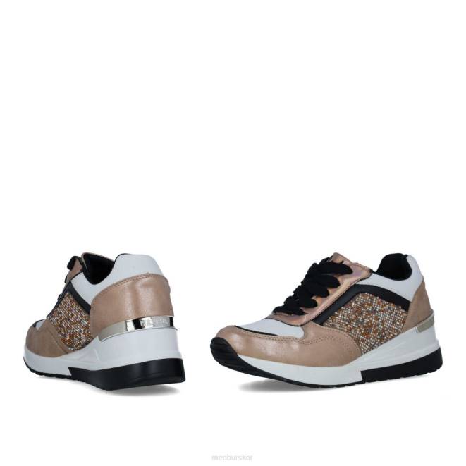 Menbur kvinnor beige tracia sneakers 608J3659