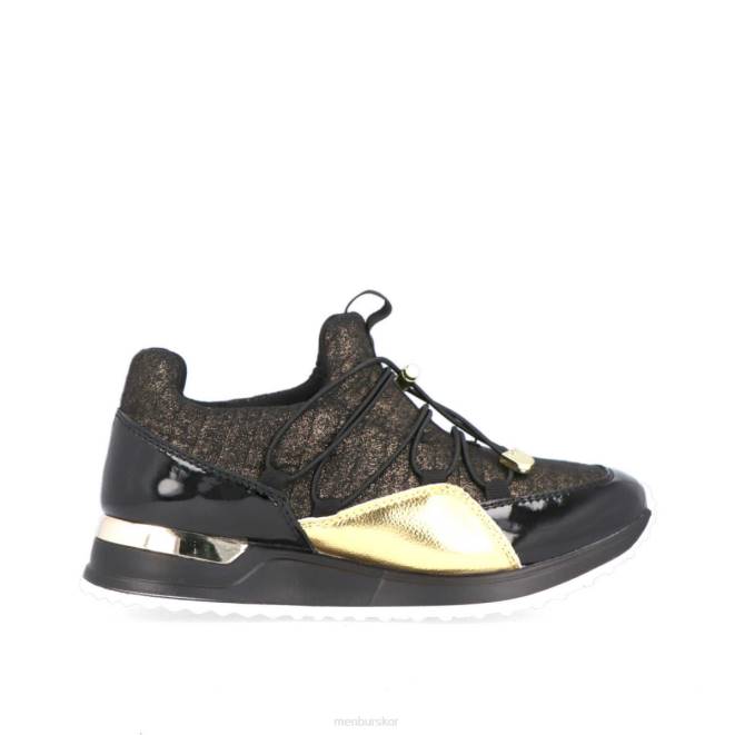 Menbur kvinnor guld spineda sneakers 608J628