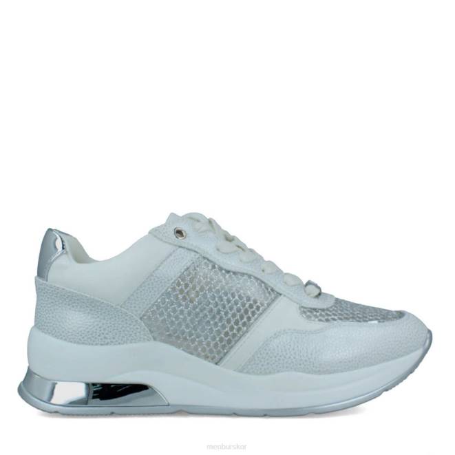 Menbur kvinnor silver fläta sneakers 608J3672
