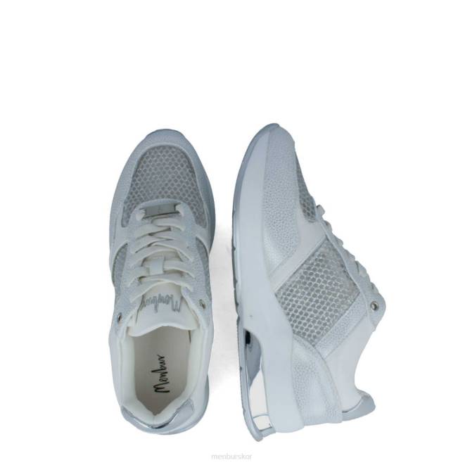Menbur kvinnor silver fläta sneakers 608J3672