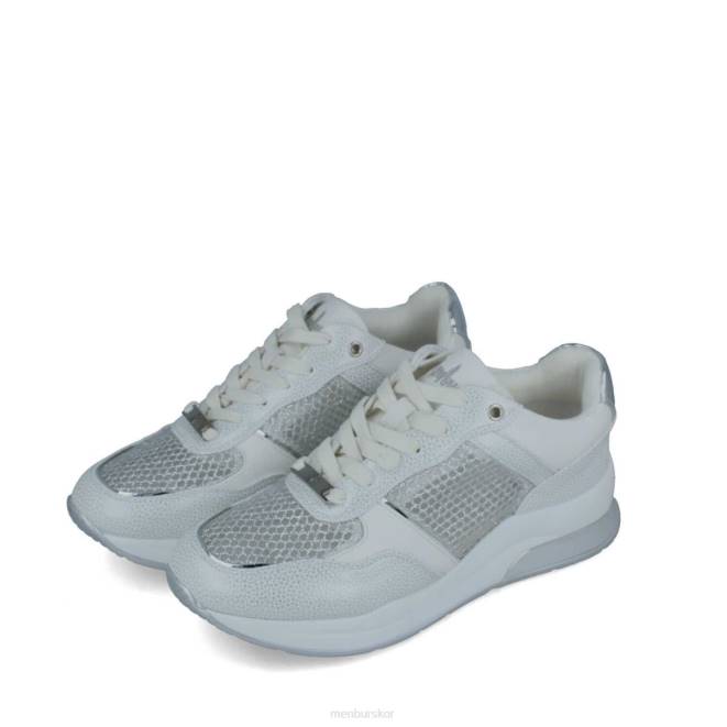 Menbur kvinnor silver fläta sneakers 608J3672