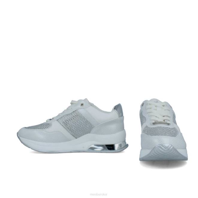 Menbur kvinnor silver fläta sneakers 608J3672