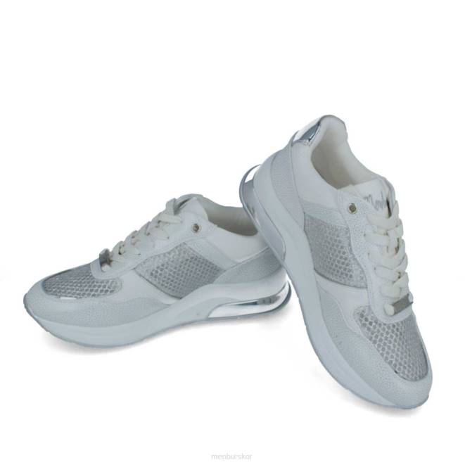 Menbur kvinnor silver fläta sneakers 608J3672