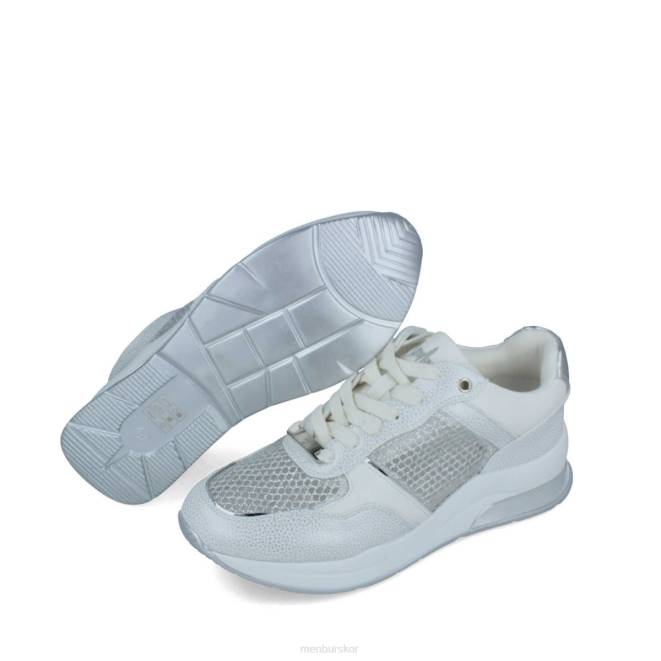 Menbur kvinnor silver fläta sneakers 608J3672