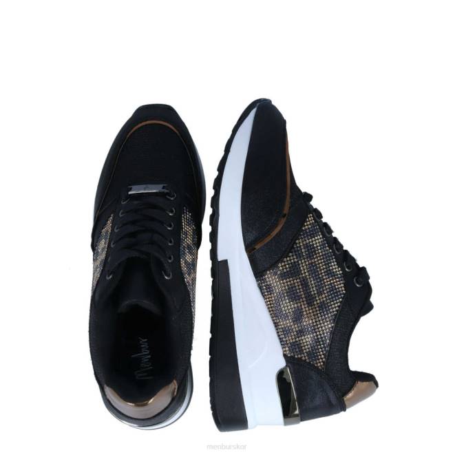 Menbur kvinnor svart gabella sneakers 608J671
