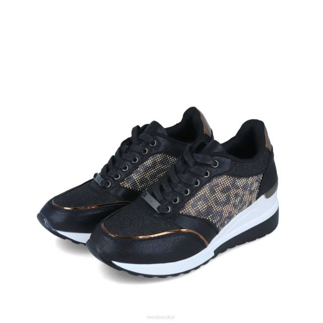 Menbur kvinnor svart gabella sneakers 608J671