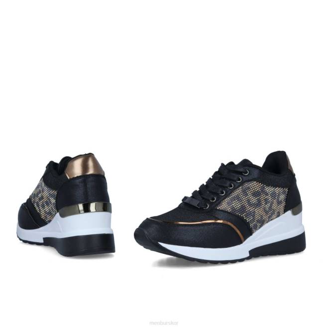 Menbur kvinnor svart gabella sneakers 608J671