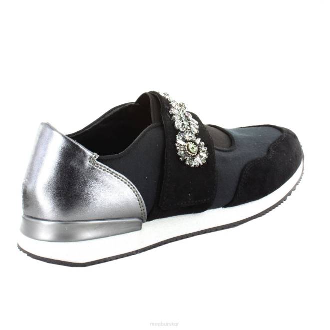 Menbur kvinnor svart sonnino sneakers 608J640