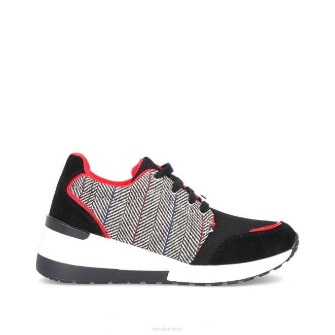 Menbur kvinnor svart sperlinga sneakers 608J707